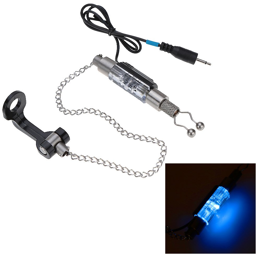 Lixada Set di 4 segnalatori di abboccata e scambisti, 1 ricevitore con indicatore LCD e 4 ganci a catena in acciaio inox, con custodia, per pesca alla carpa