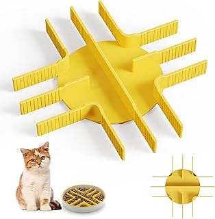 Slow Feeder Cat Bowls Insert: Slows Down Pets Eating, Prevents Overeating - Slow Feeder Silicone Insert - Sprial Food Bowl Insert with Strong Suction Cup for Cat Basic Dish
