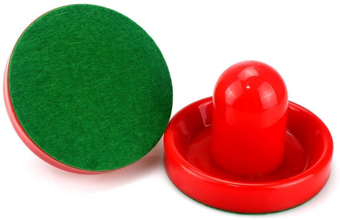 AMERTEERAir Hockey Paddles, 2 Pcs Home Standard Air Hockey Pucks, Small Size for Kids, Large Size for Adult, Great Goal Handles Pushers Replacement Accessories for Game Tables, Outdoor Games