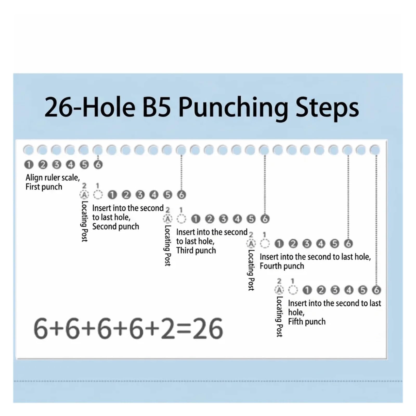 hole puncher 6 holes 6-Loch-Binderlocher
