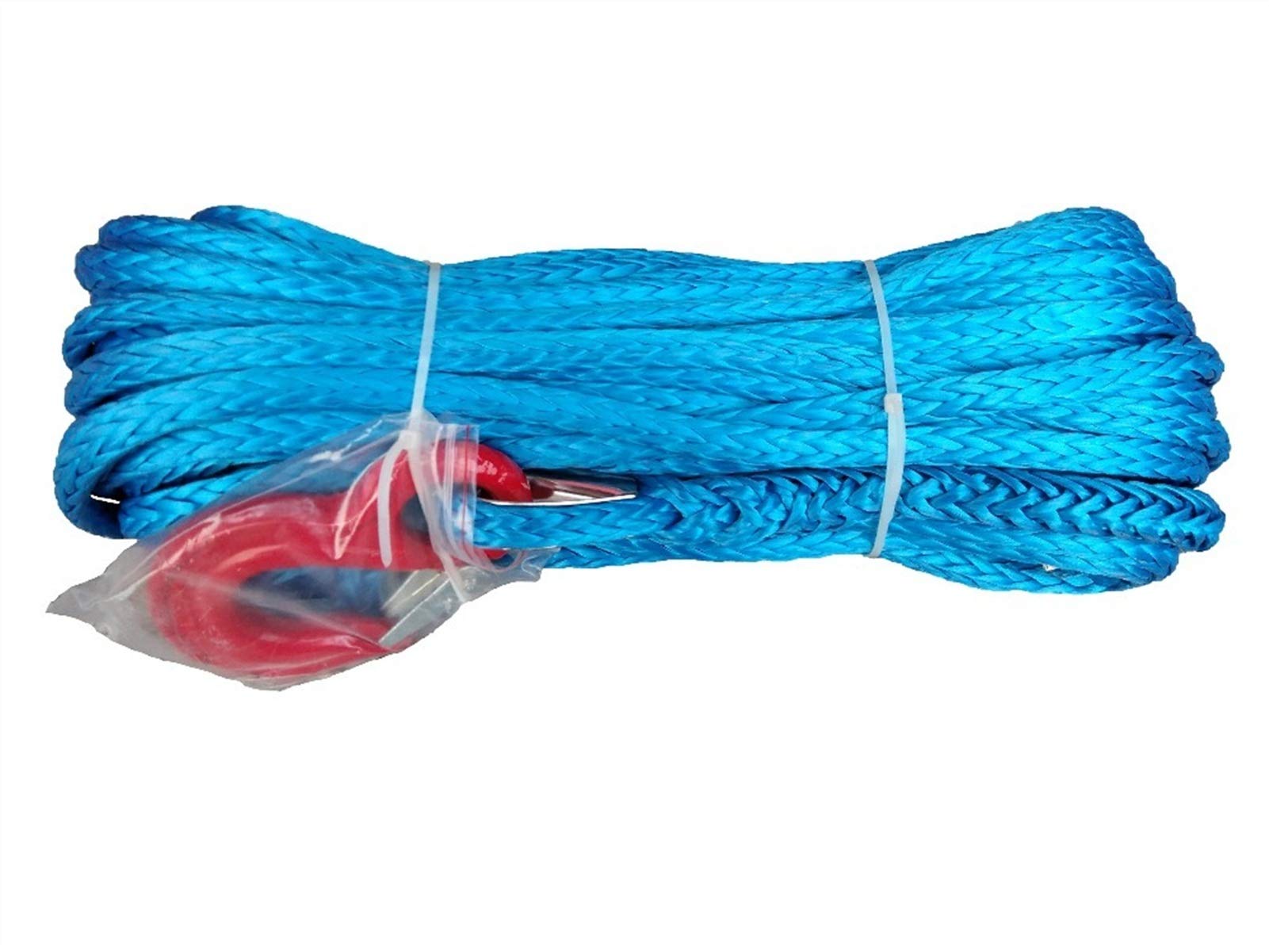 Winch Rope, 14mm x 28m Synthetic Winch Cable Rope with Hook for ATV/UTV/4X4 Towing Ropes