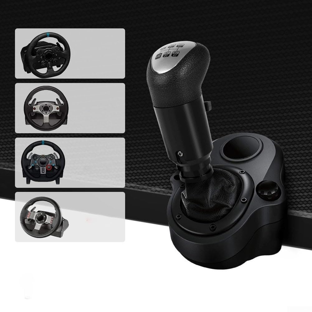 Oceanlend USB Gearshift Knob, Truck Simulator Shifter Gearshift Knob, Compatible For Logitech G29 G27 G25 H Gearfor ETS2 For ATS Games, Black