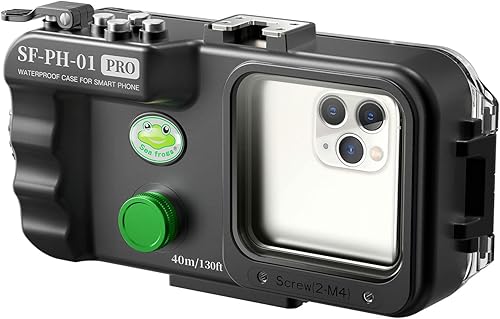 Miniatura 3 de Seafrog - Funda profesional para teléfono de buceo de 130 pies para natación, esnórquel, controles de cámara de acceso, con ventana grande, alarmas