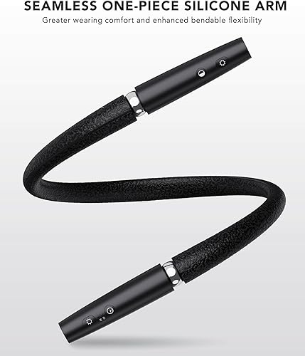 Miniatura 4 de Luz de lectura para el cuello, luz de libro para leer en la cama ajuste de ejes de dirección, brazo de silicona flexible, luz LED recargable de