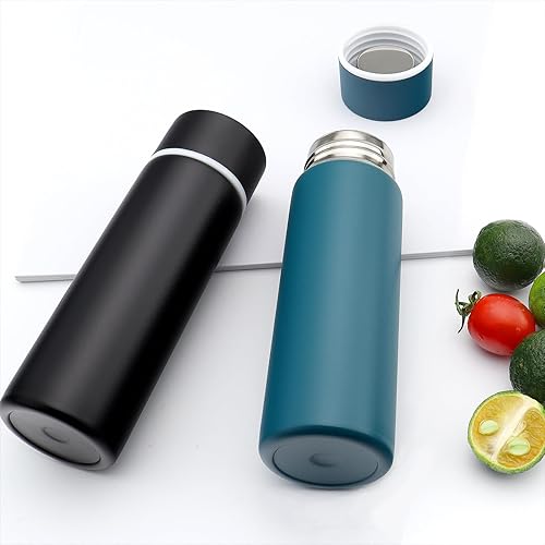 Dxobay Linda botella de agua delgada, 8.8 onzas líquidas, con recubrimiento de polvo marrón, frasco delgado para niñas, botella de agua portátil con disponible en Yaxa Colombia