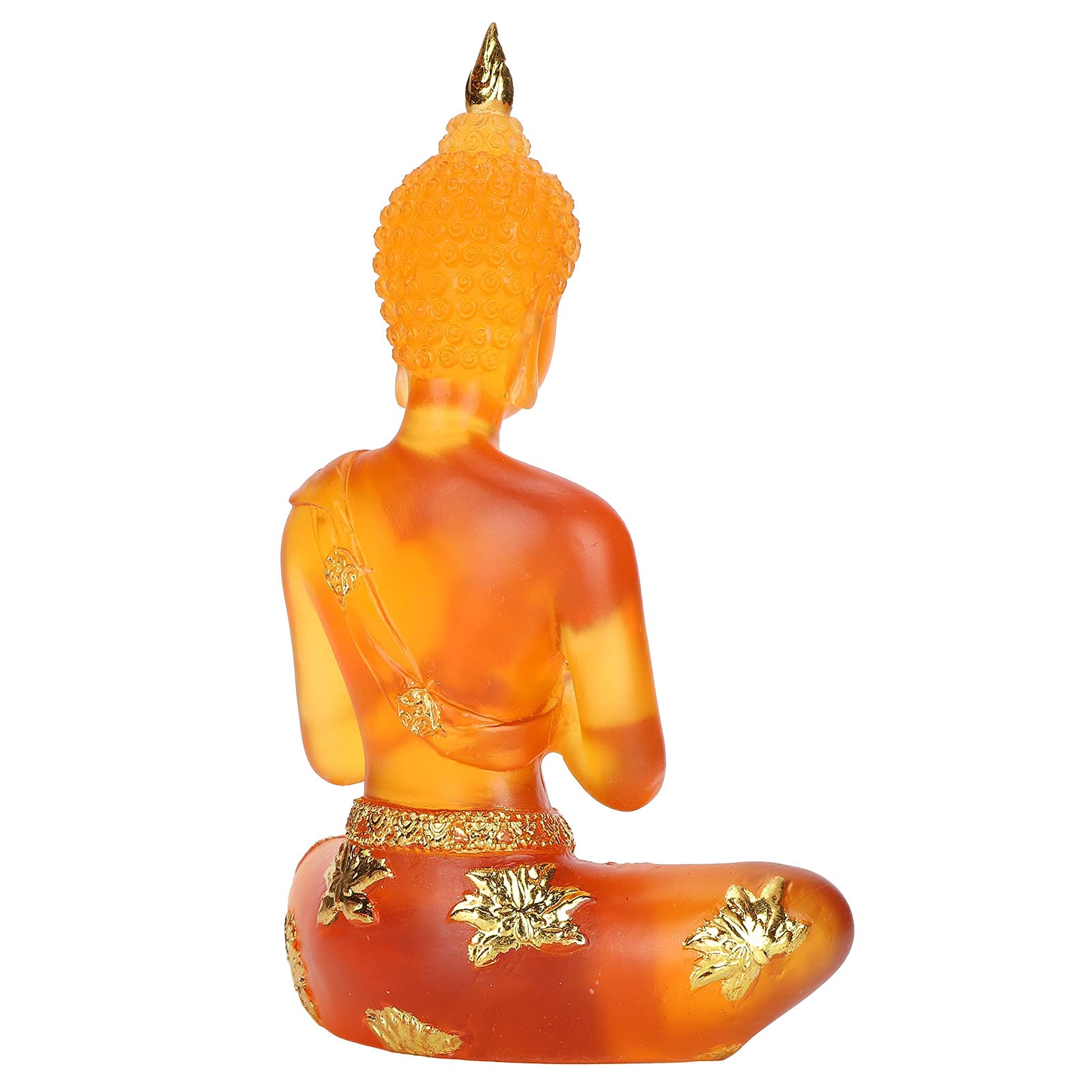 Statua del Buddha di Giada Seduto - Piccola Statuetta Trasparente in Resina