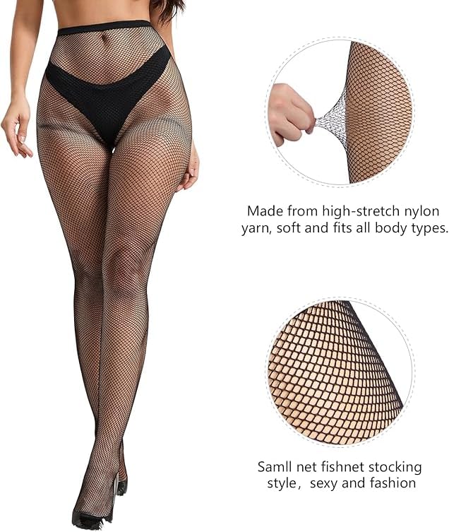 Image of Fishnet Stockings, High Waist Tights for Women, Fishnet Stockings Thigh High Pantyhose for women