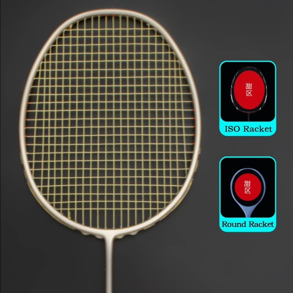 Miniatura 3 de WXBDD Ultralight 4U 82g Original T700 Carbon Fiber Badminton Rackets with Strings Professinal Racquet Racket Sports for Adult