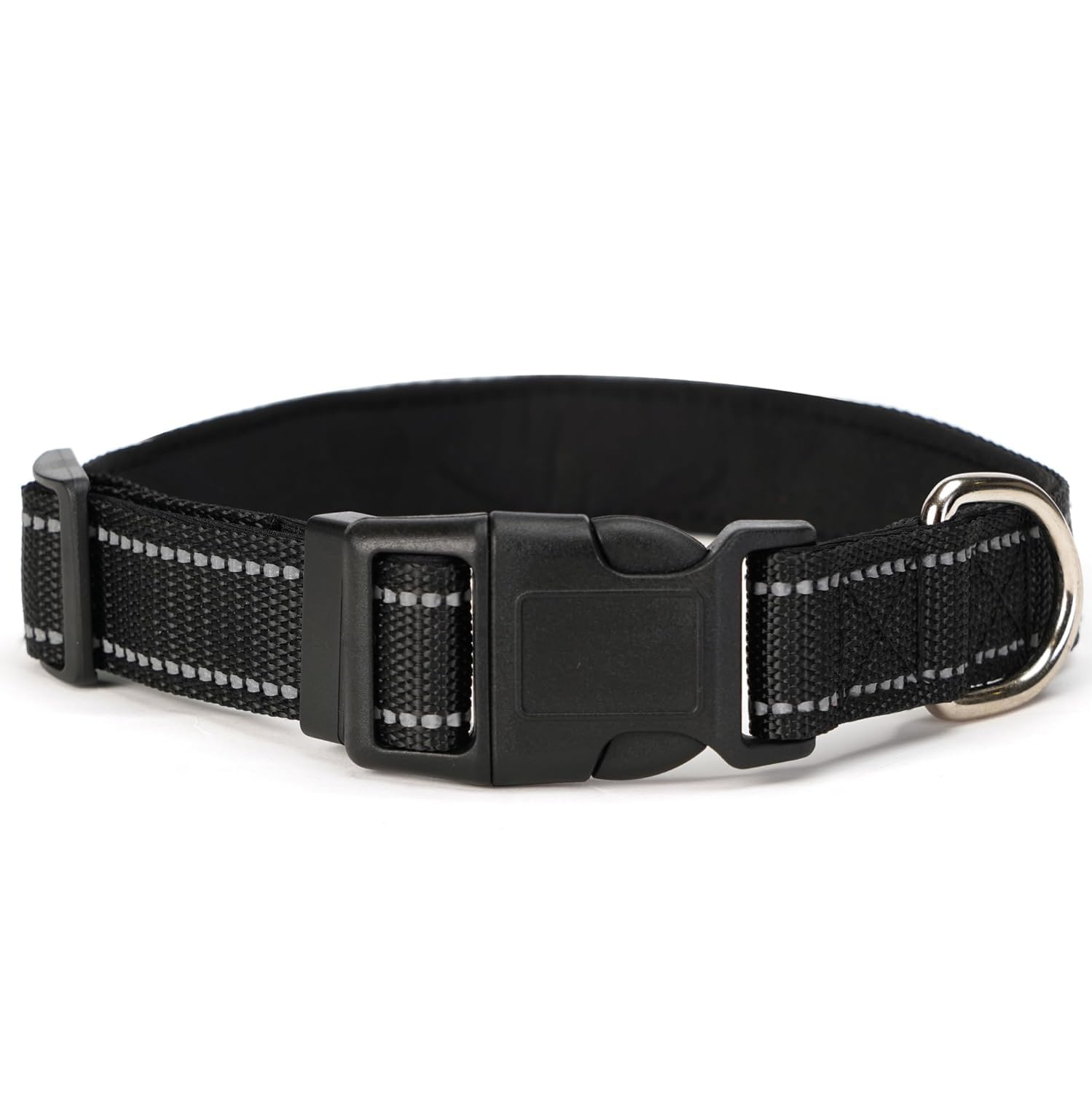 Forever99 Pet Shop Reflective Dog Padded Collar Adjustable Nylon Training Collar with Tactical Buckle and D-Ring for Medium and Large Dogs Reflective Dog Collar|(Medium, Black (B07XCVVJN9) Amazon Price History, Amazon Price Tracker