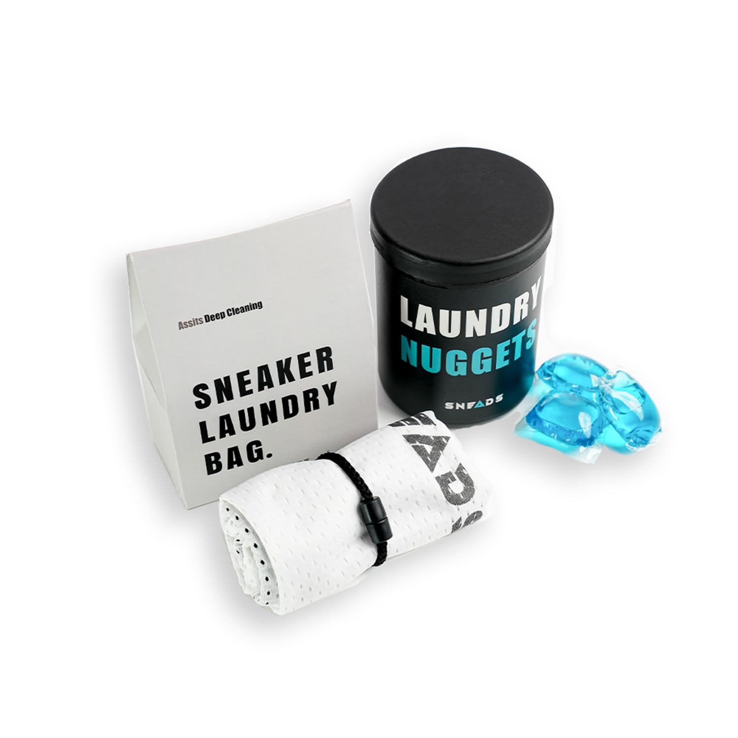 sneads Sneaker Laundry Kit | Shoe Laundry Kit | Sneaker Laundry Bags + Sneaker Laundry Nuggest | Shoe Laundry Bag + Shoe Laundry Pods | Shoe Cleaner | Sneaker Cleaning kit