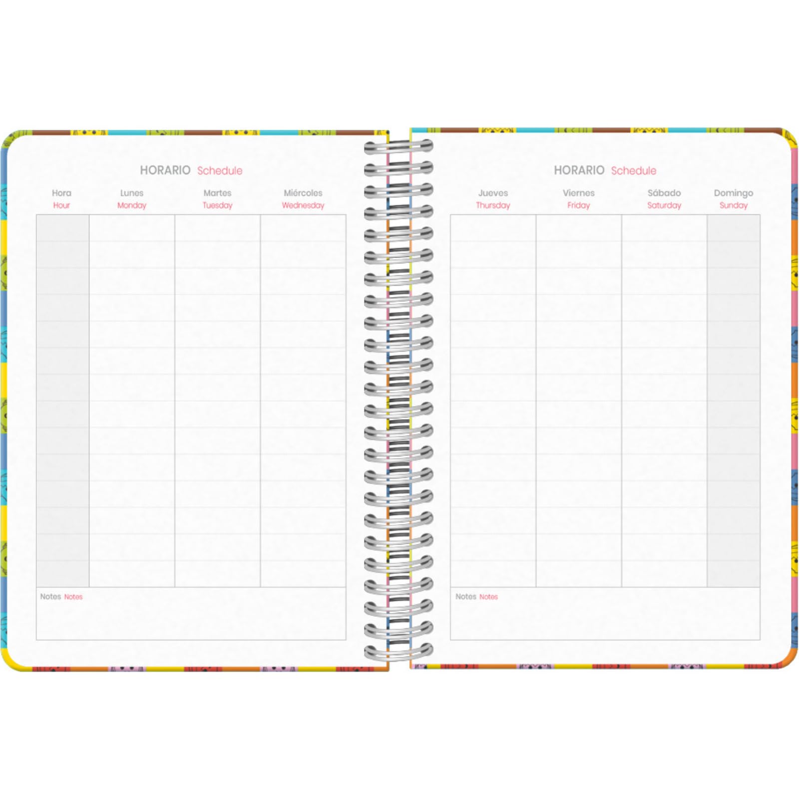 Dohe, School Planner 2025 2026, Week to View, A5 Size (15x21 cm), Spanish and English, Double Spiral Binding and Elastic Band - Image 3