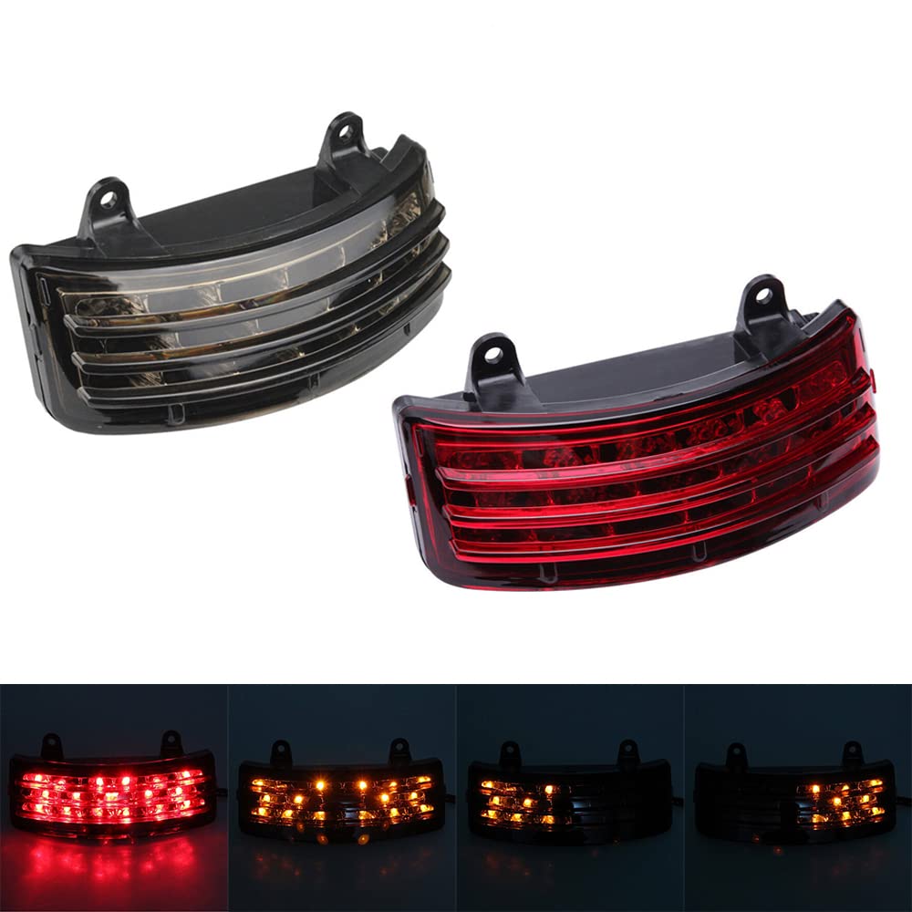 Riloer Fanale posteriore del motociclo luce di posizione lampeggiante luce di stop per Harley Davidson FLHX/FLTRX Street Glide Touring, per Tou-ring Ro-ad Gli-de Cus-tom FLTRX 2010-2013, EFI -FLTRI