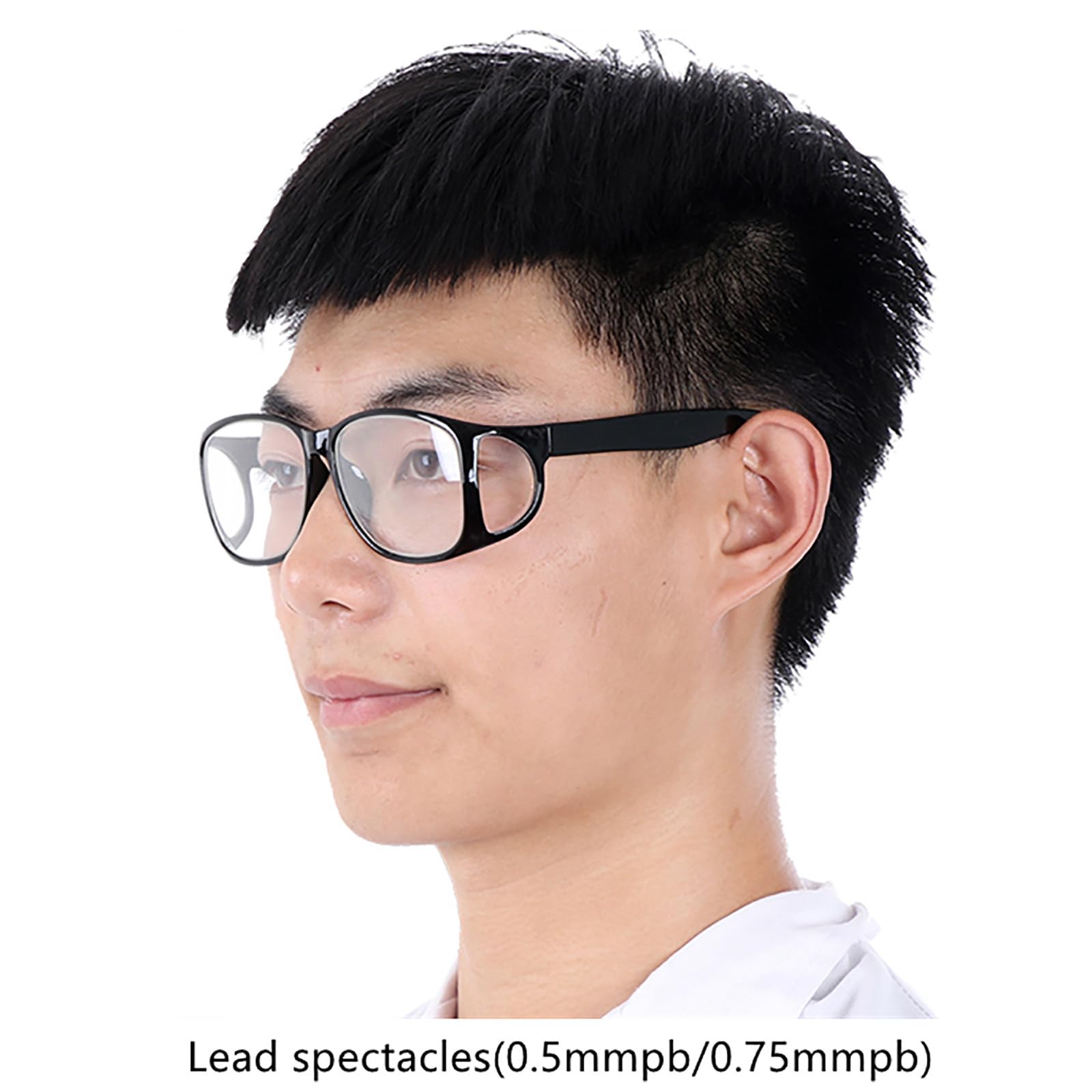 RöNtgenbrille, Strahlenschutz-Bleibrille, 0,5/0,75 Mmpb Hohe LichtdurchläSsigkeitsgläSer, Mit Seitenschutz, Kompatibel Mit Ihrer Eigenen Brille 0.75mmpb