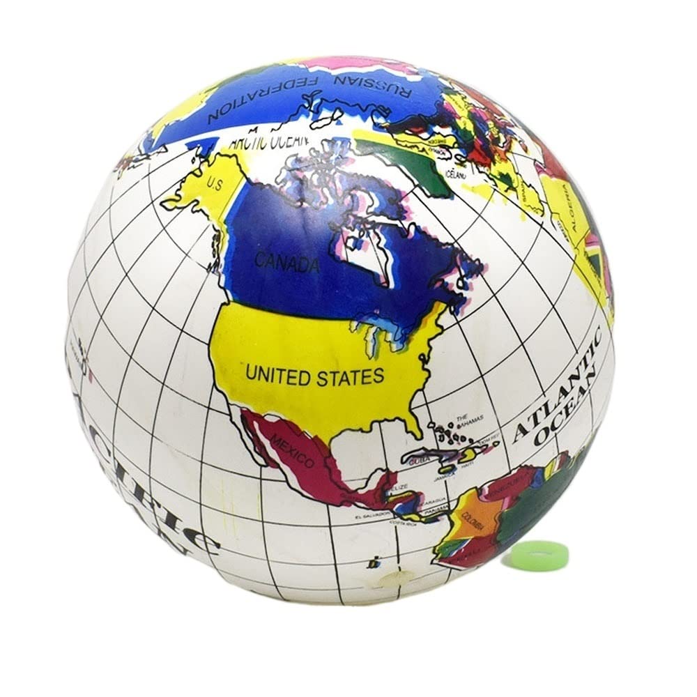 World Globe 30 سنتيمتر نفخ غلوب العالم الأرض المحيط خريطة الكرة الجغرافيا تعلم التعليمية كرة الشاطئ OY الرئيسية مكتب الديكور Globes