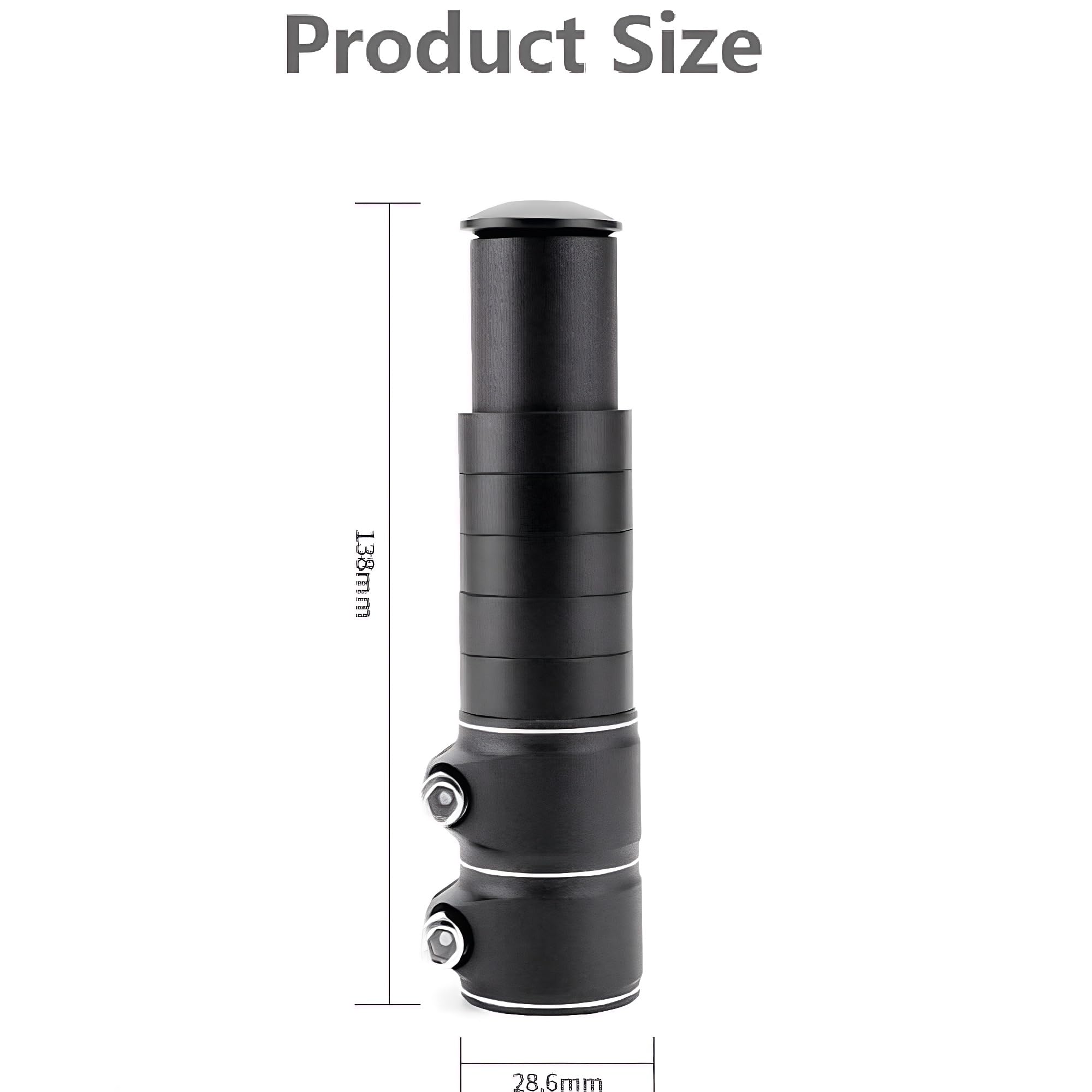Podwyższenie kierownicy roweru 28,6 mm, adapter wysokości kierownicy rowerowej, podwyższenie kierownicy roweru, do rowerów wyścigowych MTB