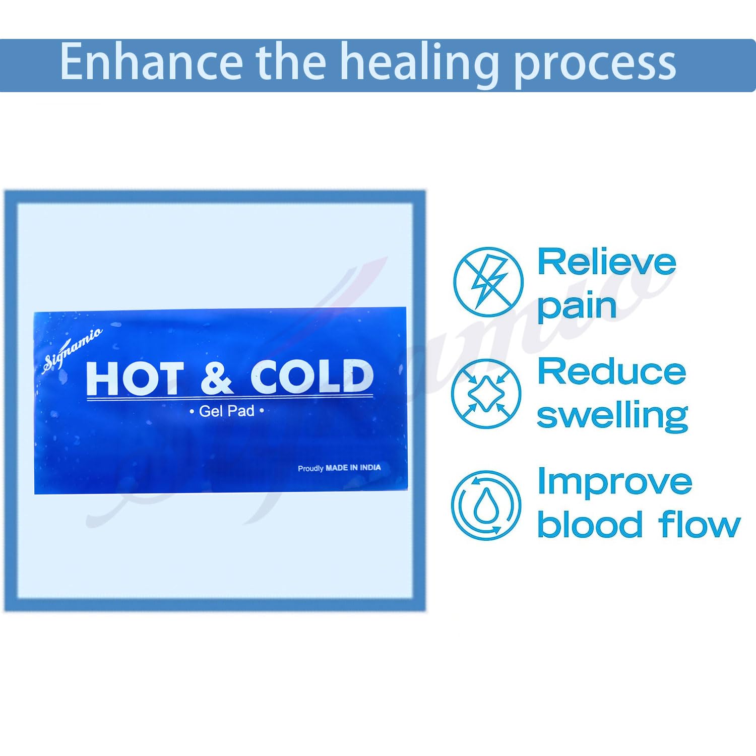 Signamio® Hot and Cold Cooling Flexible Reusable Compress Microwave Gel ice pad Pack Cool Bag for Knee feet Back face Neck and Shoulder Pain Relief Therapy - 1 Pcs 3