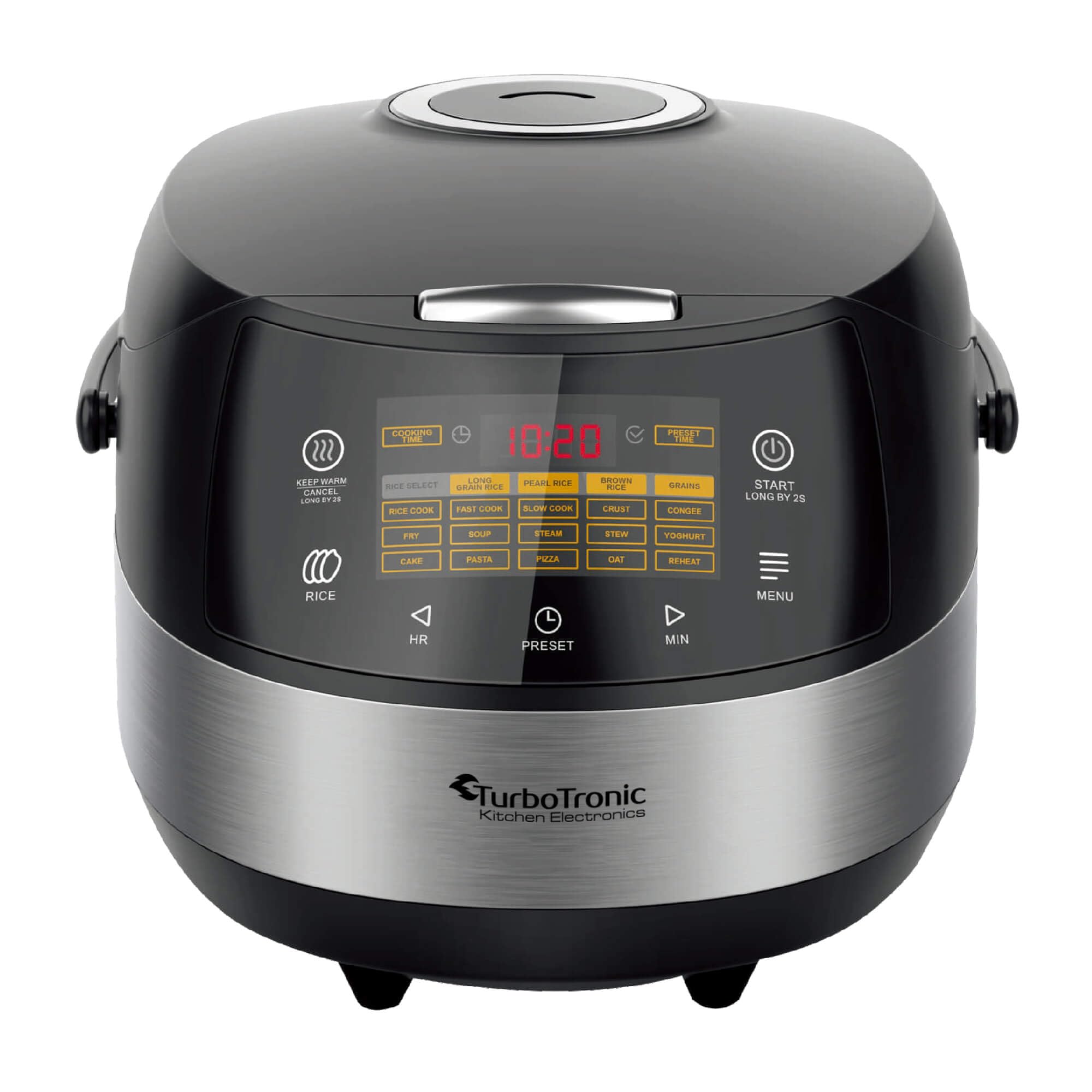 TurboTronic TT-DMC22 Multikocher | 5L Kapazität | 15 Programme | 860W Elektrischer Schon- und Dampfgarer & Reiskocher | Automatische Warmhaltefunktion | Multivarka | Digitale Kochmaschine