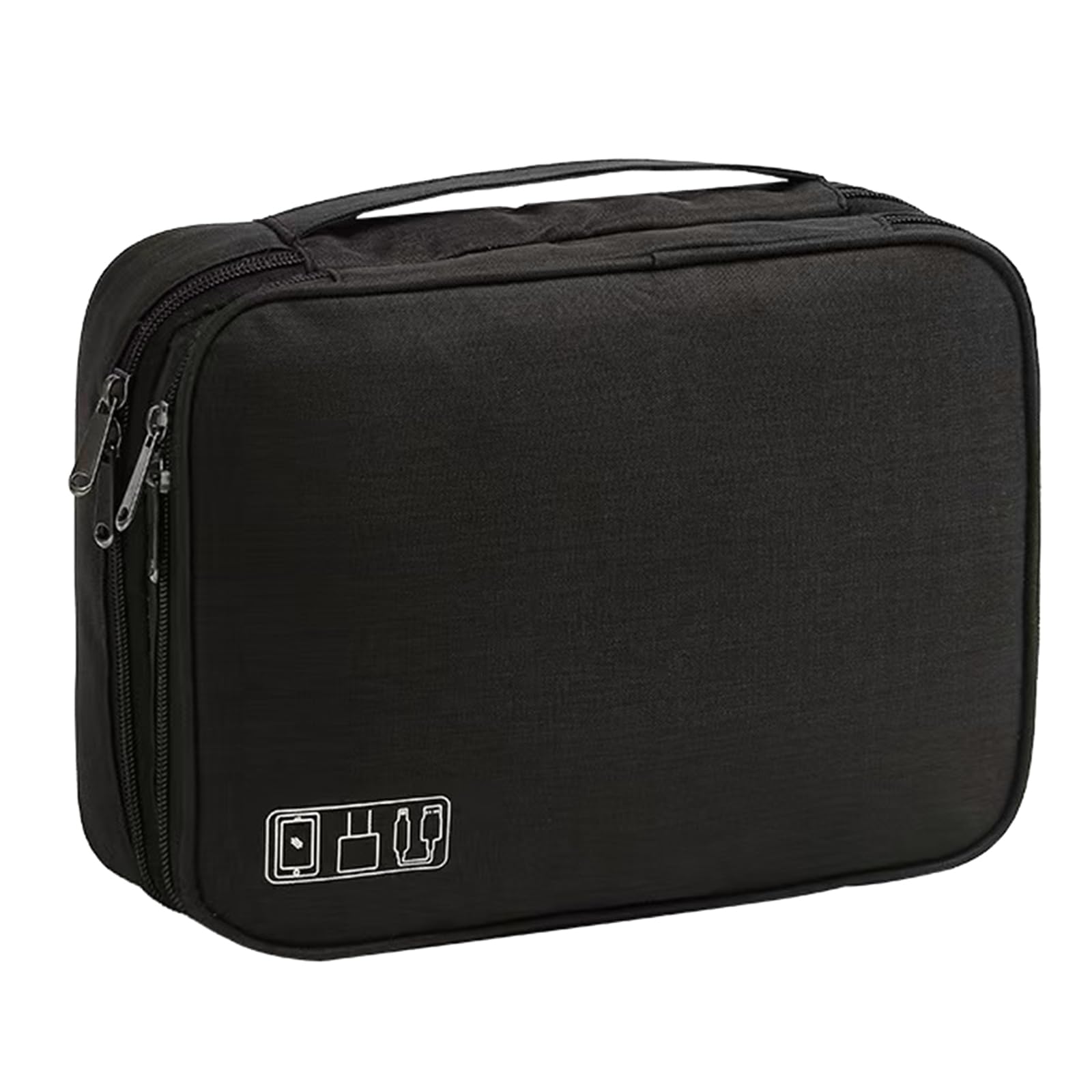 2 Layer Electronic Organizer,Cable Travel Organizer Bag, Electronic Accessories Travel Case For Adapter Plugs,Cable, Gadgets, Cord, Charger, Phone,