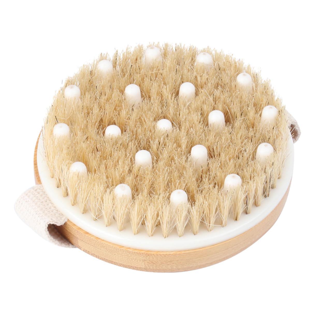 Beatifufu Bristle Bath Brush with Rubber Head Multi-Purpose Massage Scrubber for Shower Deep Cleansing Exfoliating Tool Soft Material for Smooth