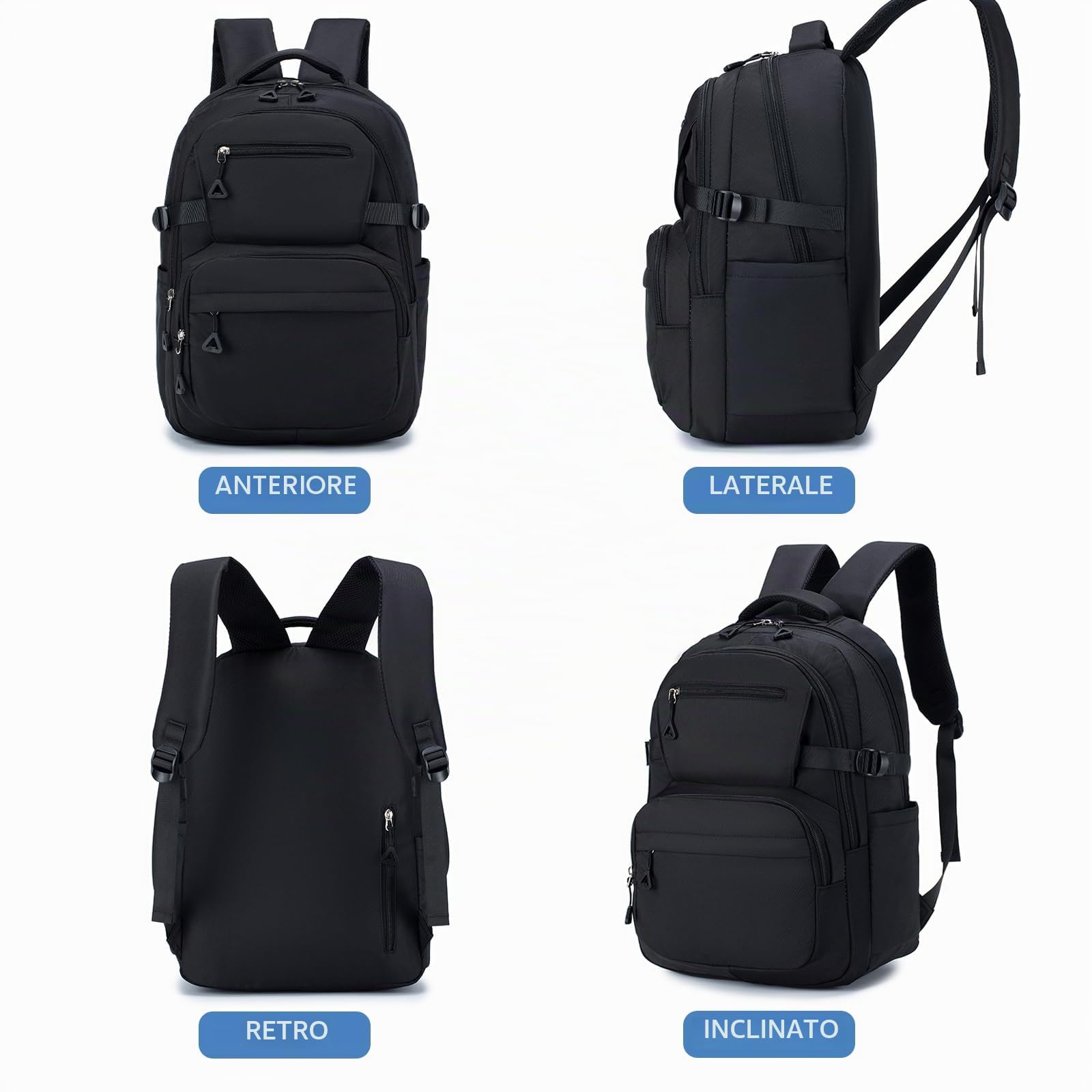 YOODI British Airways 40x30x15 Zaino da Viaggio Aereo Bagaglio a Mano Impermeabile Zaino Scuola Zaino Porta PC 14 Pollici Cabin Bag Travel Backpack per Donna Uomo Lavoro Università
