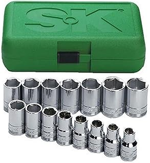 SK 1955 15 Piece 1/2-Inch Drive 6 Point 10-Millimeter to 24-Millimeter Socket Set