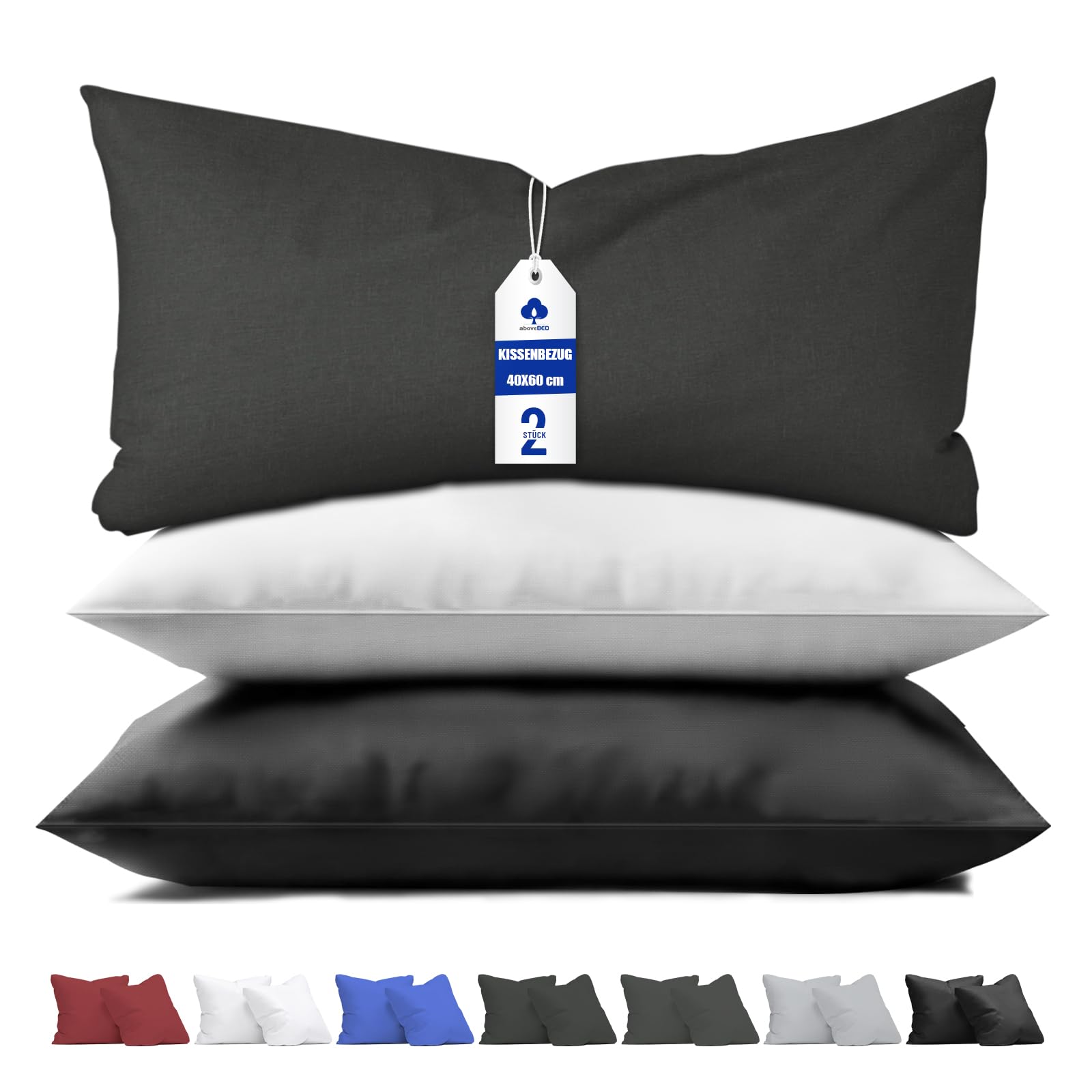 aboveBED Kissenbezug, Kopfkissenbezug aus 100% Mikrofaser