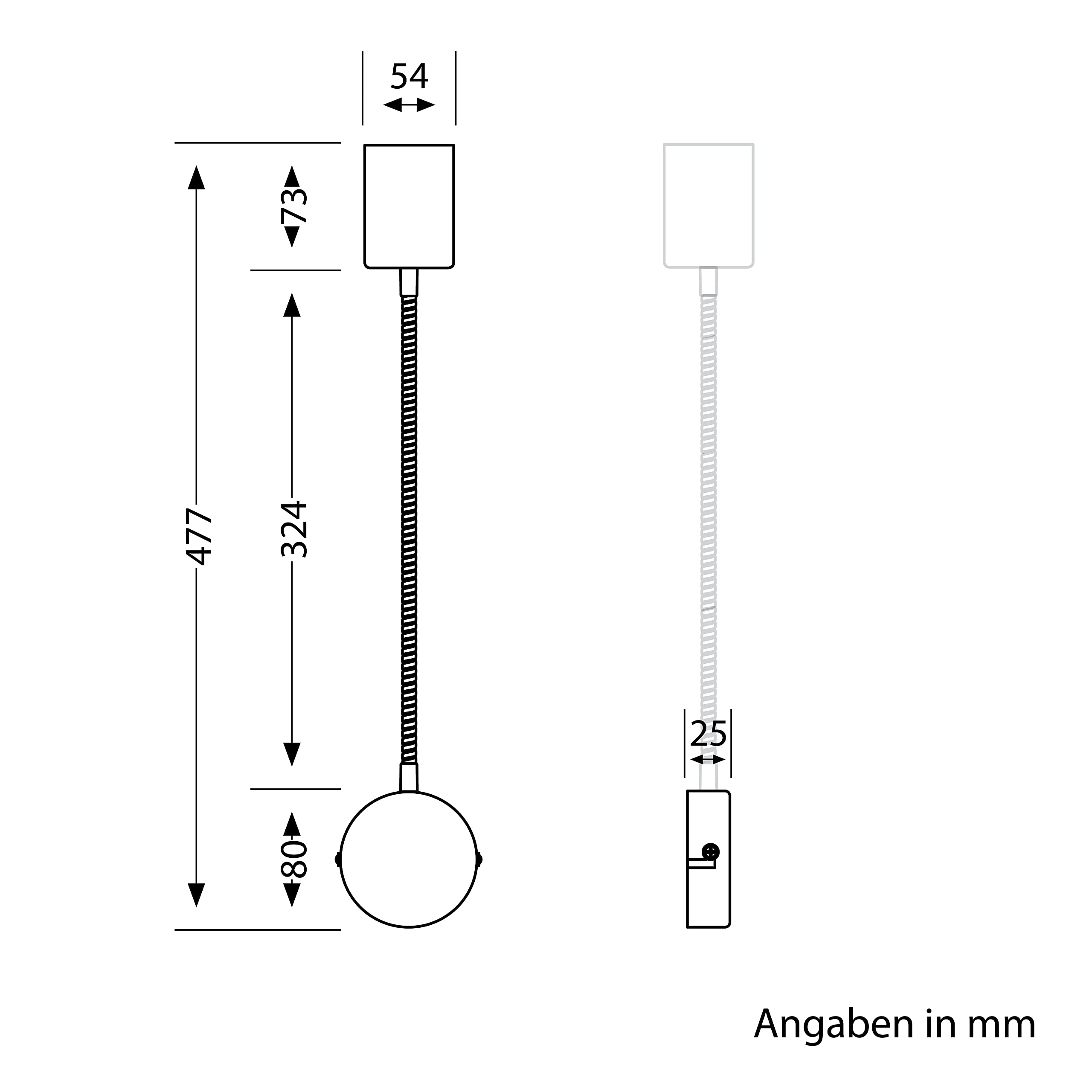 ledscom.de 2x Leselampe/Wandleuchte WAIKA, Schwanenhals, Schalter, Stecker, schwarz matt, 1x GU10 max. 15W