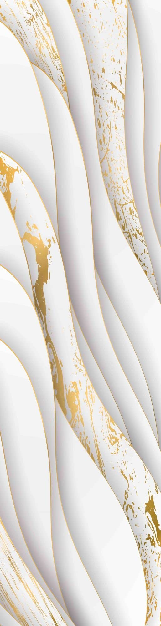 5er-Set Flächenvorhänge Marcia Blickdicht/halbtransparent, Höhe 245 cm, Gold
