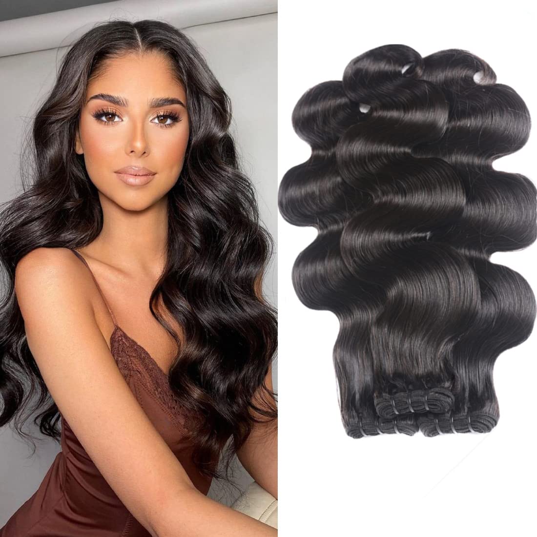 lianlian Brazilian Body Wave 360 Frontal Closure Human Hair 12 Inch 360 Lace Frontal Pre Plucked Body Wave 360 Closure Full Head Natural Black Color