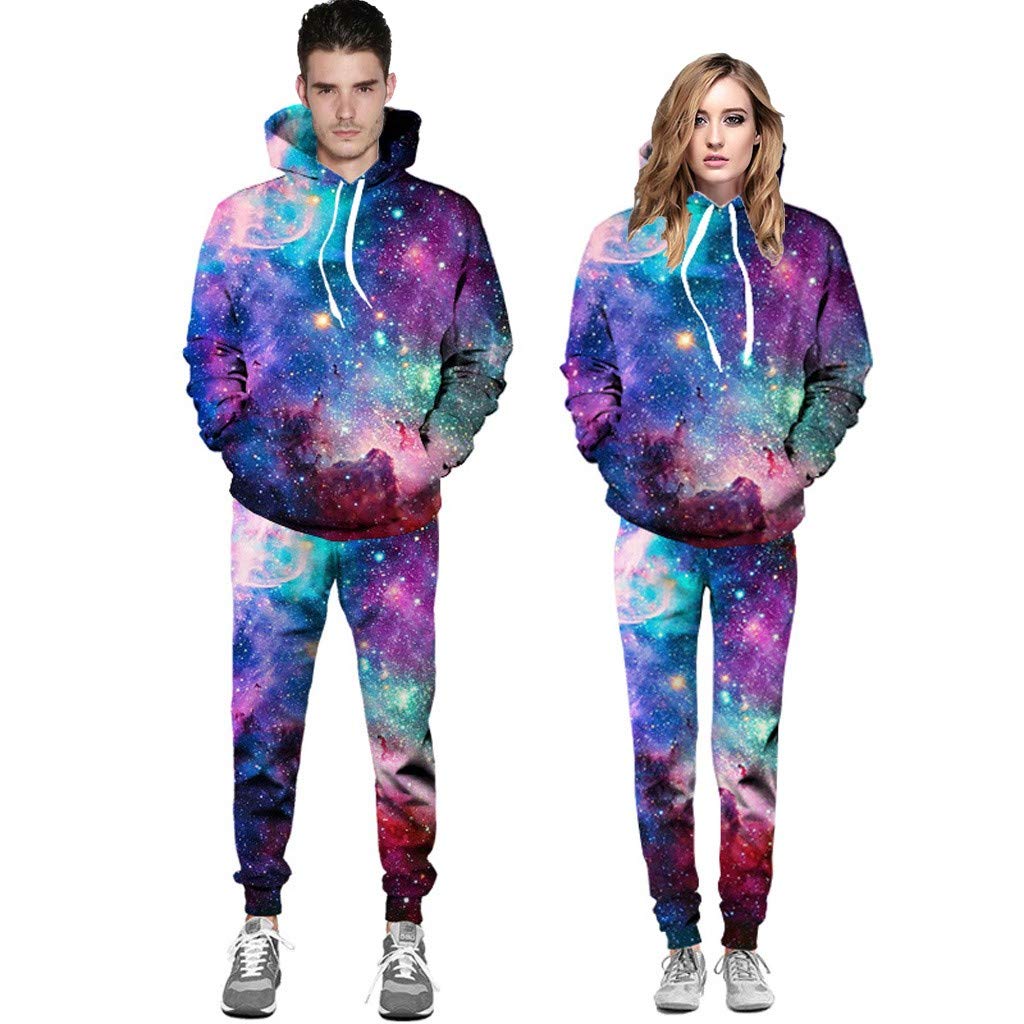 Men Universe Impression 3D avec capuche Galaxy Hoodie Tops Pantalons Ensembles Survêtement Survêtement Survêtement Garçon Paris
