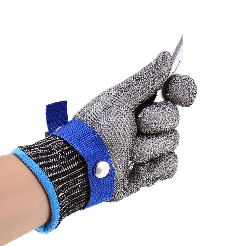 Cut Proof Stab Resistant Stainless Steel Wire Metal Mesh Butcher Cotton Glove