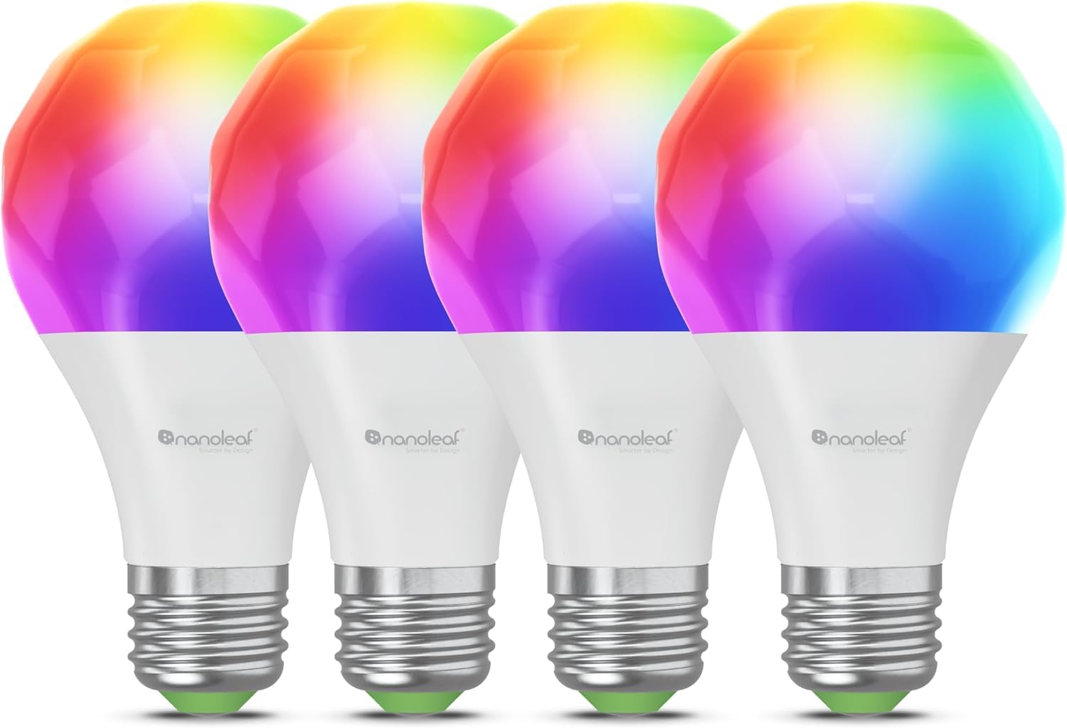 Nanoleaf Matter Essentials WLAN Glühbirnen E27 | MATTER-fähige LED Lampen mit 16 Mio. Farben