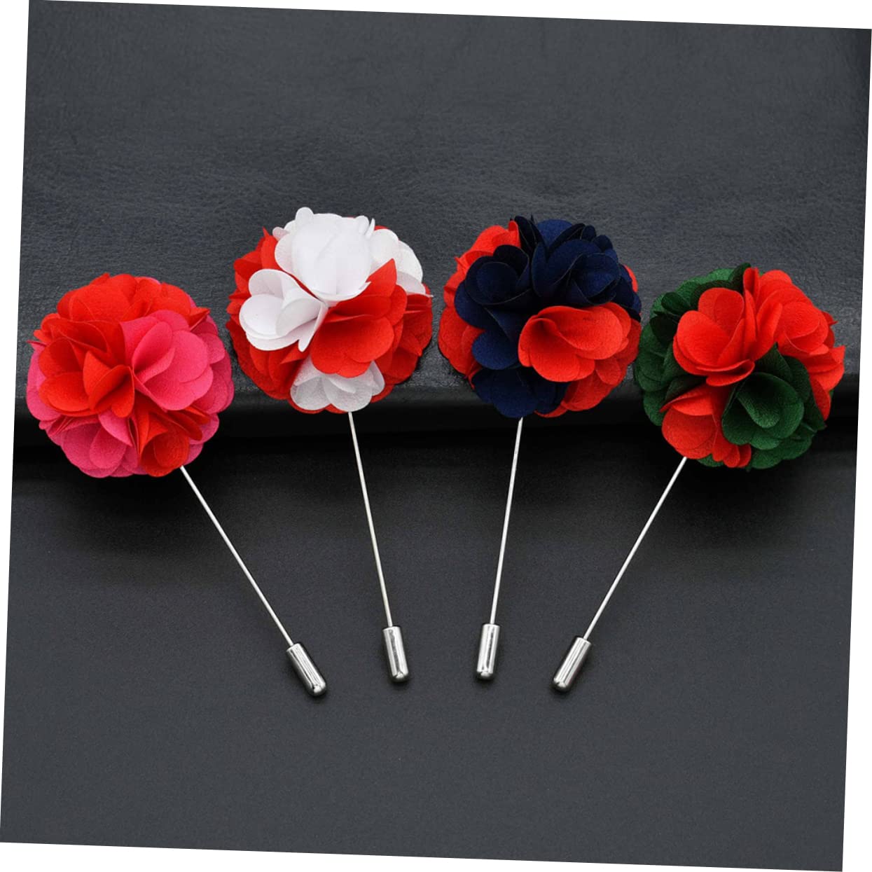 FRCOLOR Ramillete De Vestido Traje Boutonniere Para Los Hombres Flor En El Ojal Hombres Broche De Solapa Collar Solapa Para Hombres Pasador De Creativo Gasa