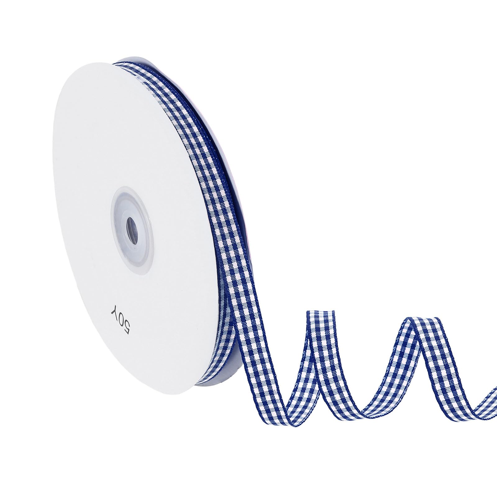 Ruban à carreaux en nylon bleu marine 50 yards x 3/8 inch