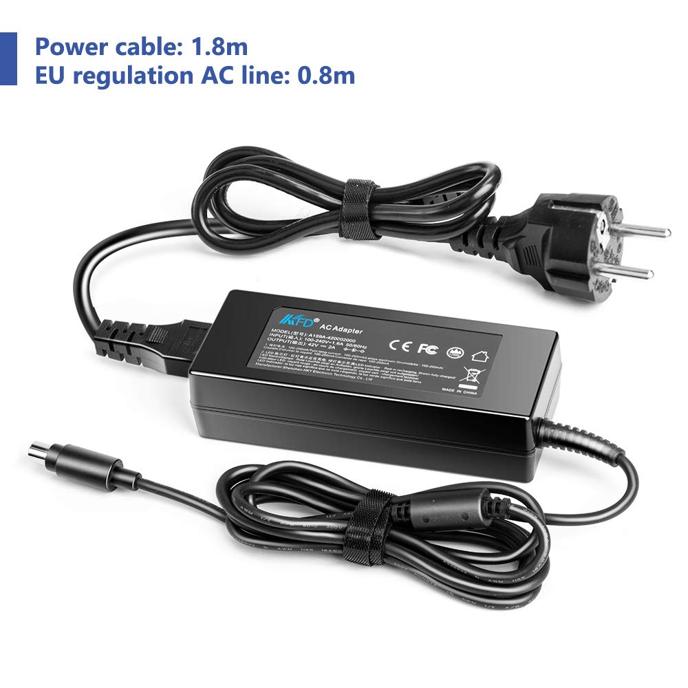 TOP CHARGEUR Caricabatterie 42V Per Monopattino Elettrico - Adattatore Alimentatore Per Doc Green, Esa 1919, EKFV - 2