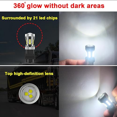 Miniatura 6 de 3157 Bombillas LED traseras de freno para Polaris Sportsman 450 570 850 1000 XP, repuesto RZR 570 OEM 4011064 12V P277W, 6000K blanco frío alto