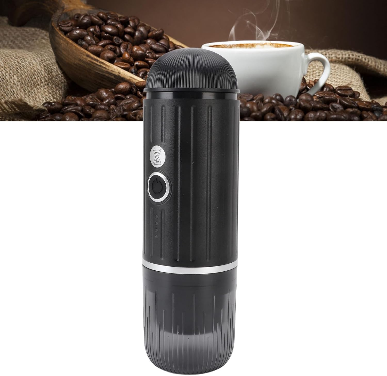Luqeeg Portable Espresso Machine, Electric Coffee Maker, Travel Camping Coffee Machine with 7800mAh Battery & Type C Charging, Compatible with Ground & Capsules, Ideal for Office