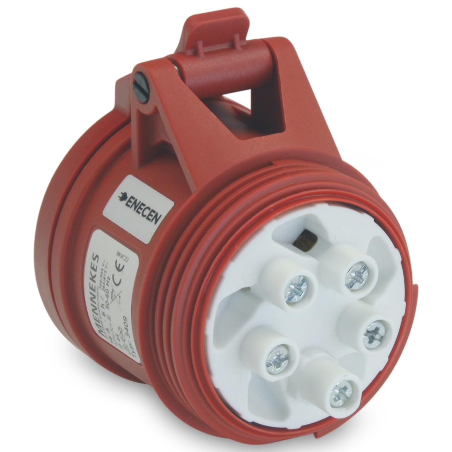 Mennekes - Juego de conectores y acoplamiento CEE (400 V, 16 A, 5 p, IP44)