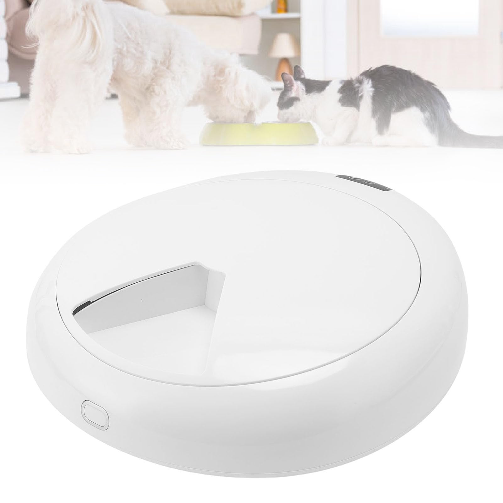 Cryfokt Alimentador Automático para Gatos, Control Remoto por Aplicación, Alimentación Temporizada, Dispensador Inteligente de Alimentos para Mascotas con Cristal de Hielo Desmontable para Gatos y