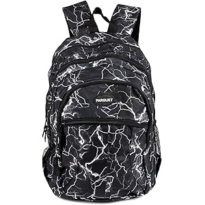 Parquet Travel Backpack For Outdoors,Luggage,Laptops – Adults Sports Bookbag, Lightning, (Black)
