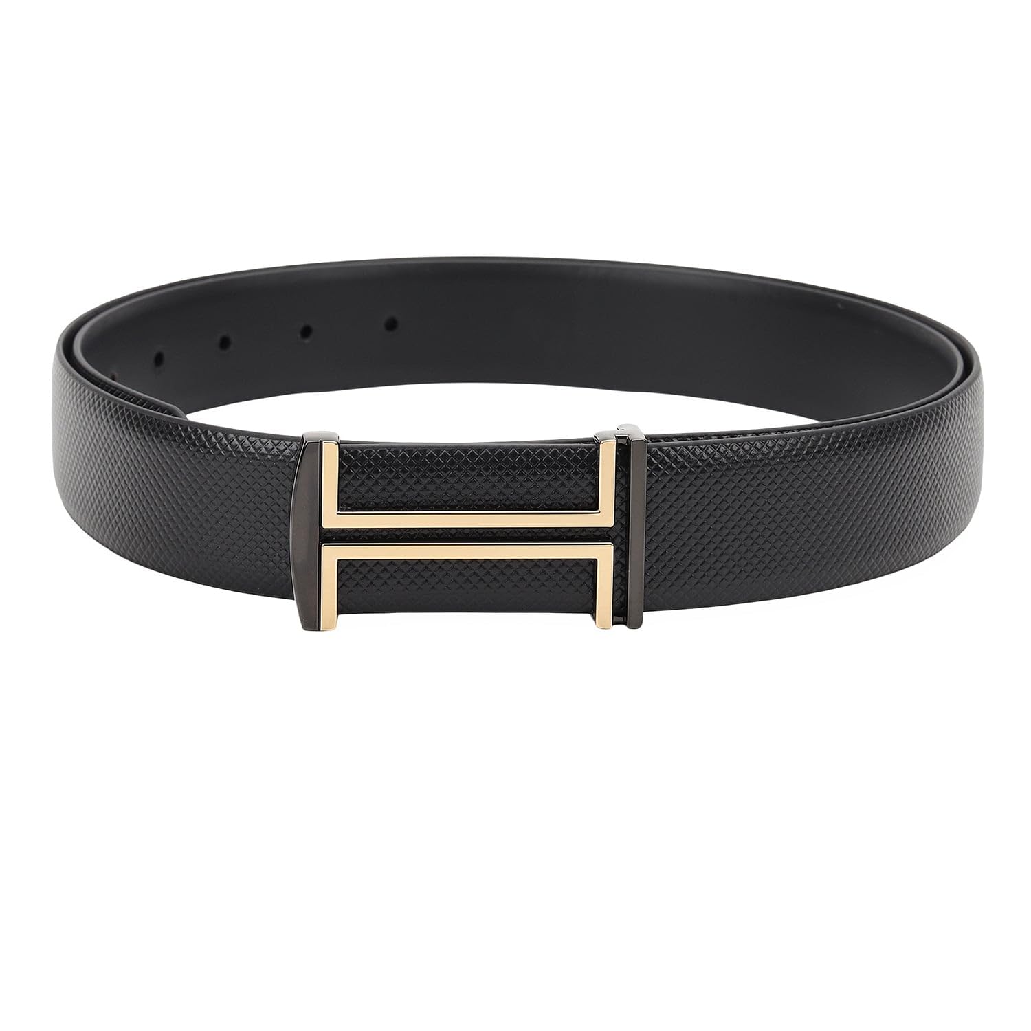 da milano Press Pin Leather Belt for Men | Formal Wear - Black-picture-11