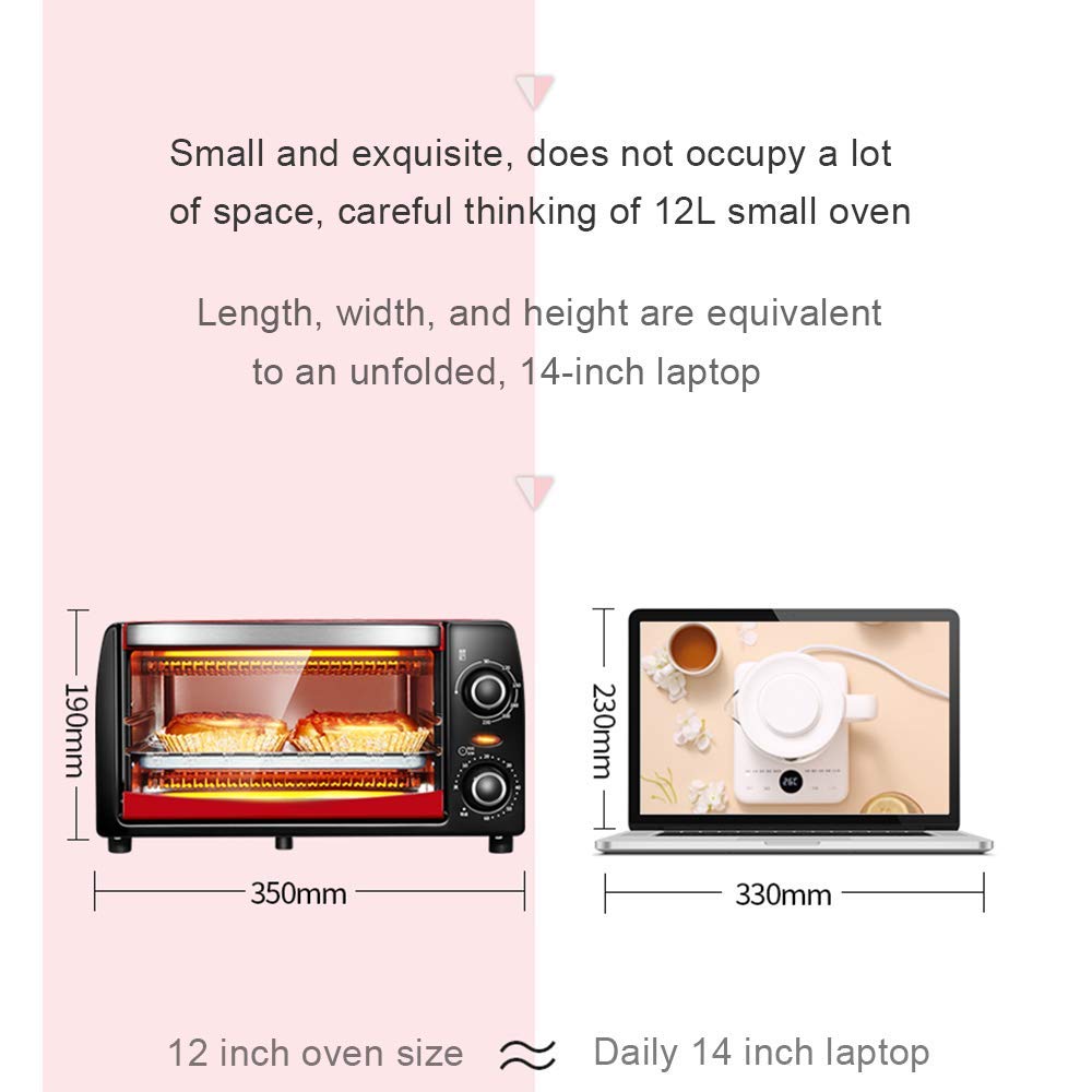 Mały piekarnik, 12L Mini ECompact i wykwintna, oszczędzająca miejsce, dwuwarstwowa forma do pieczenia, łatwa w przygotowaniu, ciasta, chleba, pizzy