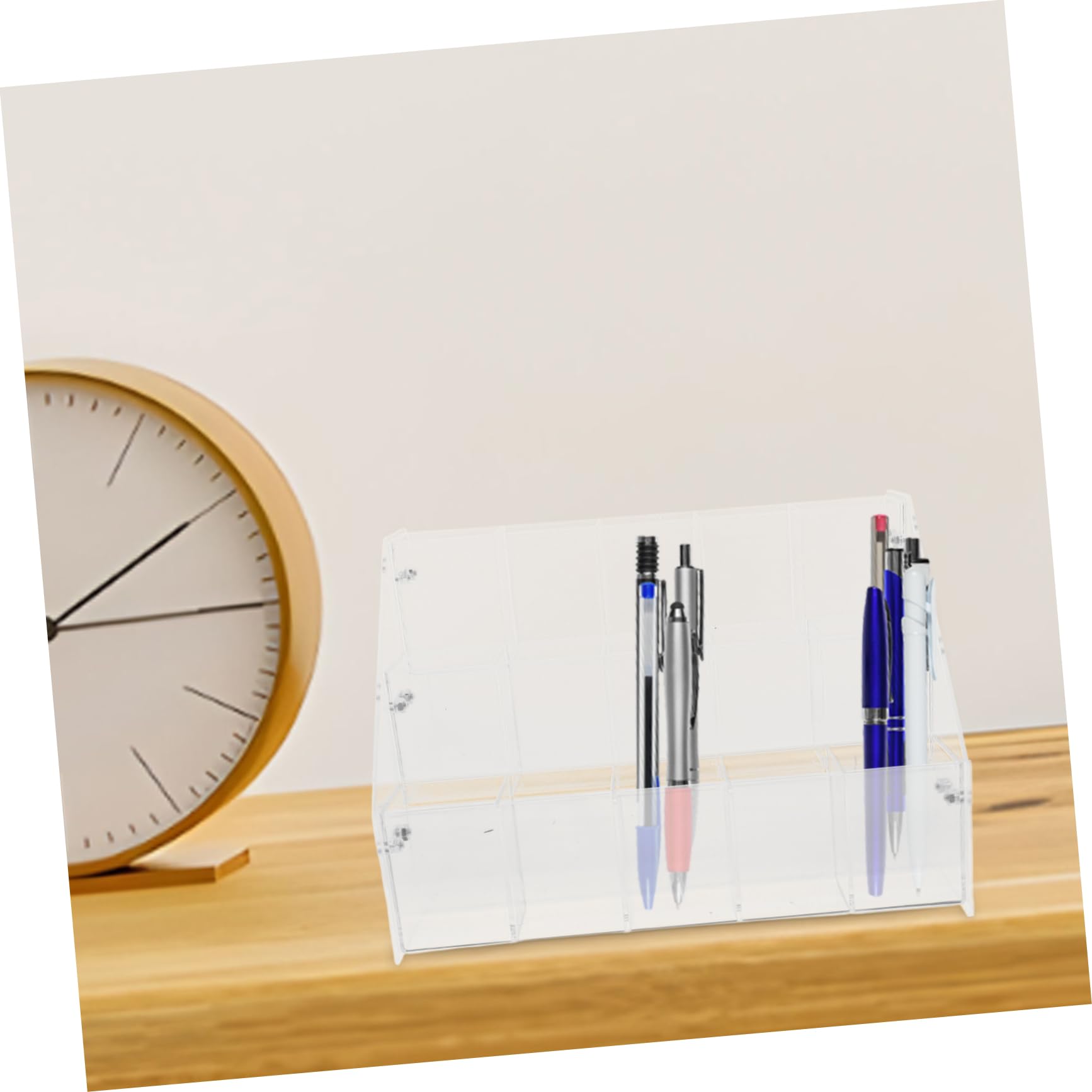 Mipcase Espositore Portapenne in Acrilico Organizer Per Penne e Matite Espositore Per Cancelleria Da Ufficio e Scuola Contenitore Per Articoli Artistici