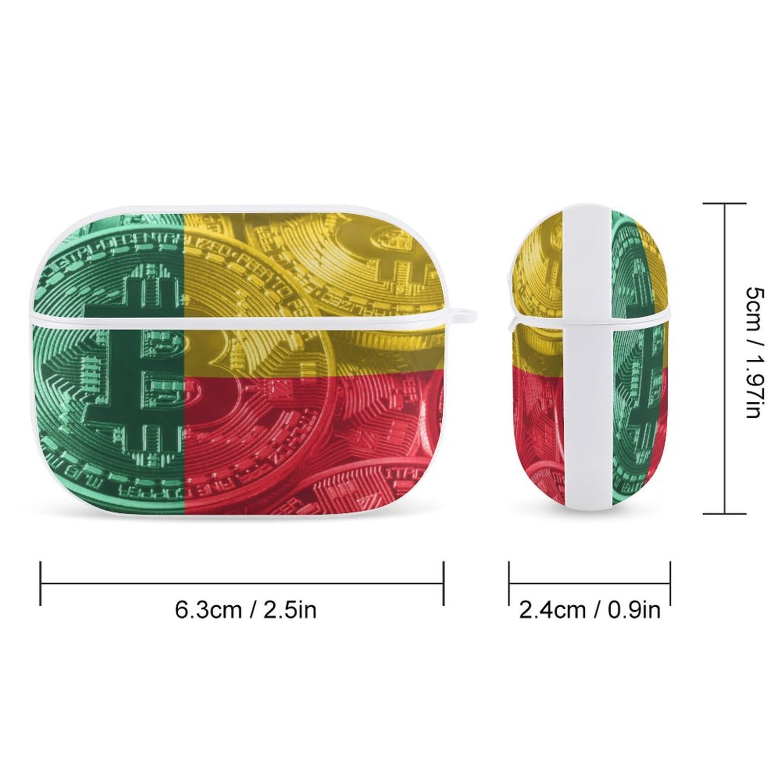 Amazon.com: Benin Flag Bitcoin for Airpods Pro(2nd/1st Generation) Case  with Key Chain, Full Protective Shockproof Case PC Hard Case Cover Supports  Wireless Charging : Electronics
