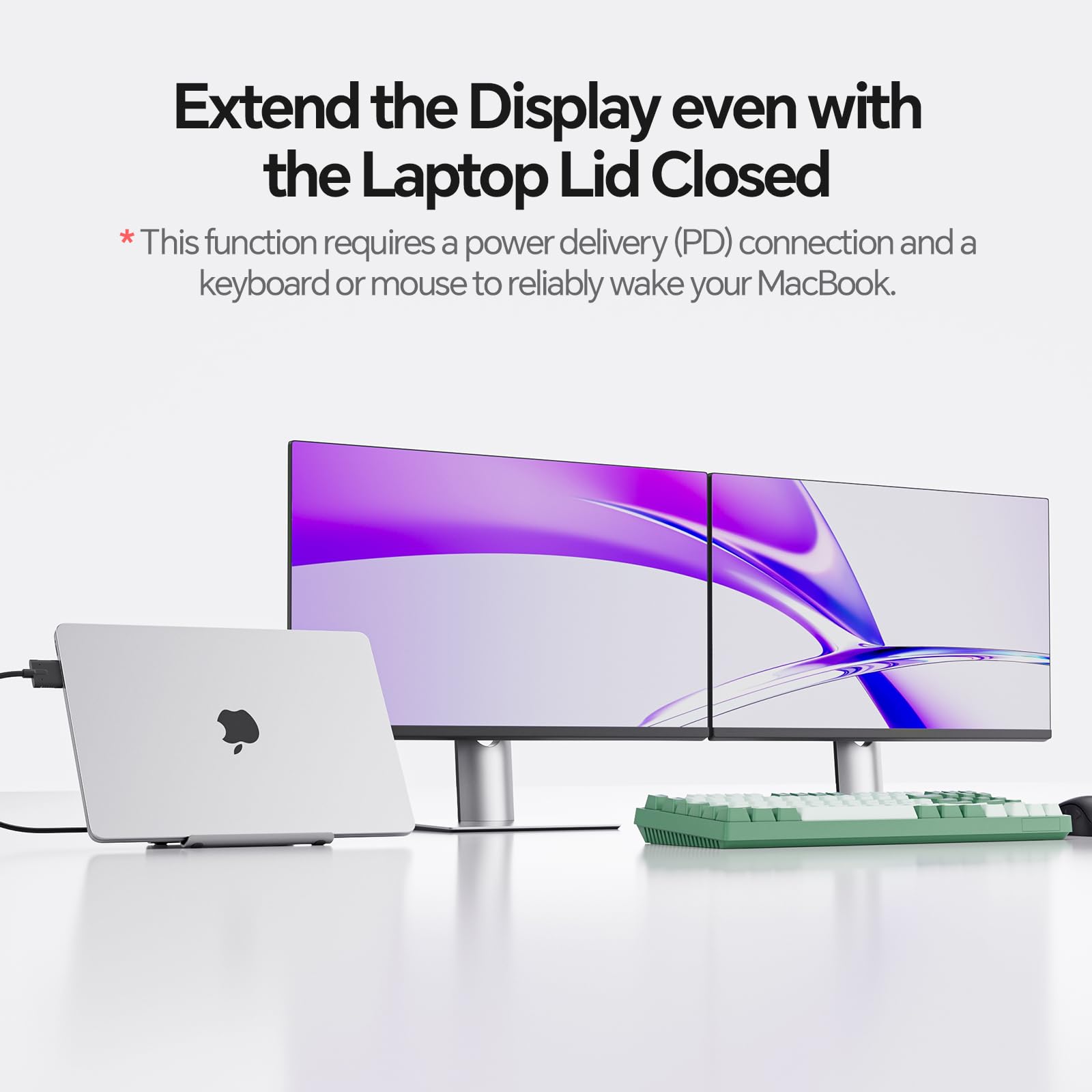 MacBook Docking Station Dual Monitor 4K@60 Hz per MacBook Pro/Air M3 Pro/M4/M5 Pro/Max, Docking Station USB C per laptop con 2 HDMI, PD, Ethernet, USB A/C 10 Gbps, audio, SD/TF, USB 2.0