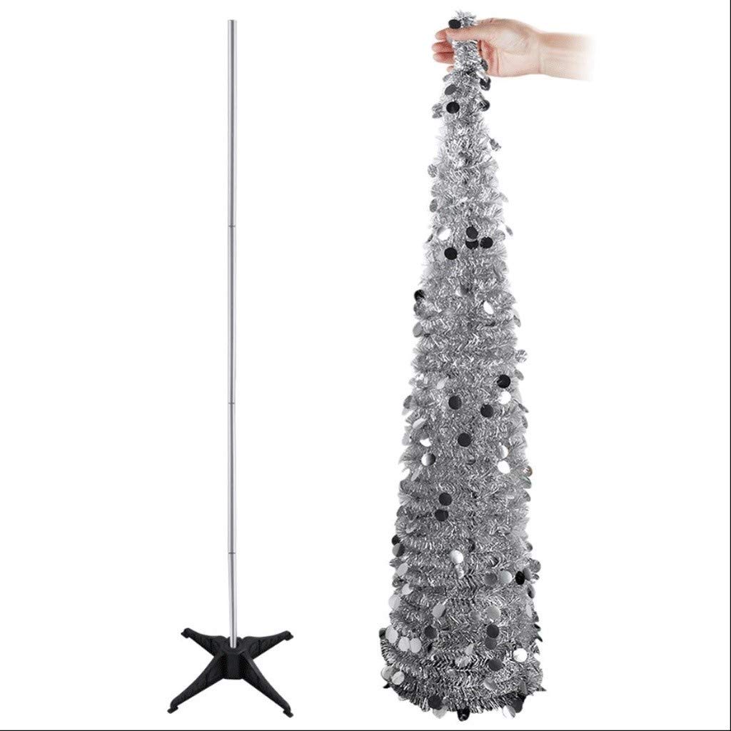 decorazioni camino natale - 8 Alberi di Natale Decorazioni per Interni Natalizie Luxury Christmas Tree Portable Wire Paillettes Pop-up Albero Artificiale Leggero Supporto a treppiede Stabile Natale Capodanno Decorazione Domestica : Amazon.it: Casa e cucina