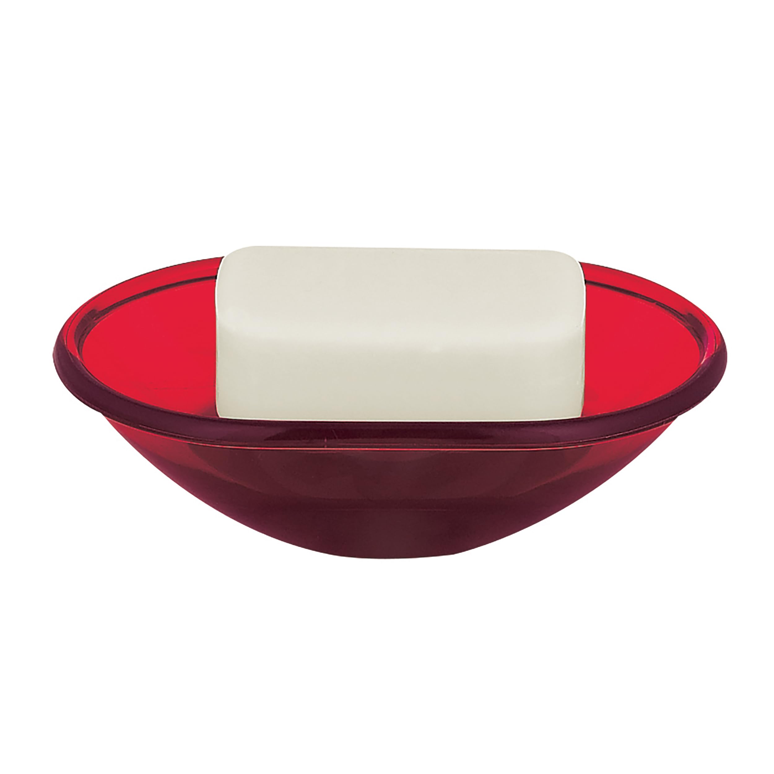 Spirella, Porte Savon élégant et Pratique pour Salle de Bain, Design Moderne et Fonctionnel, idéal pour Un Rangement Optimal, Taille Standard, Couleur Rouge, Red