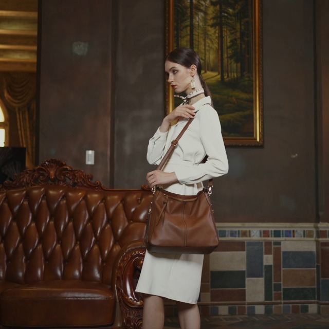 Bolso Tote Grande De Hombre Para Mujer - Cuero Vegano Suave, Diseño Hobo Con Correa Desmontable