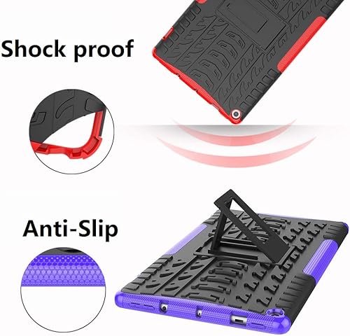 Miniatura 2 de Funda para Kindle Fire HD 10 2019 2017, funda resistente con función atril para tableta Tienda Fire HD 10 de 9 7 generación (azul)