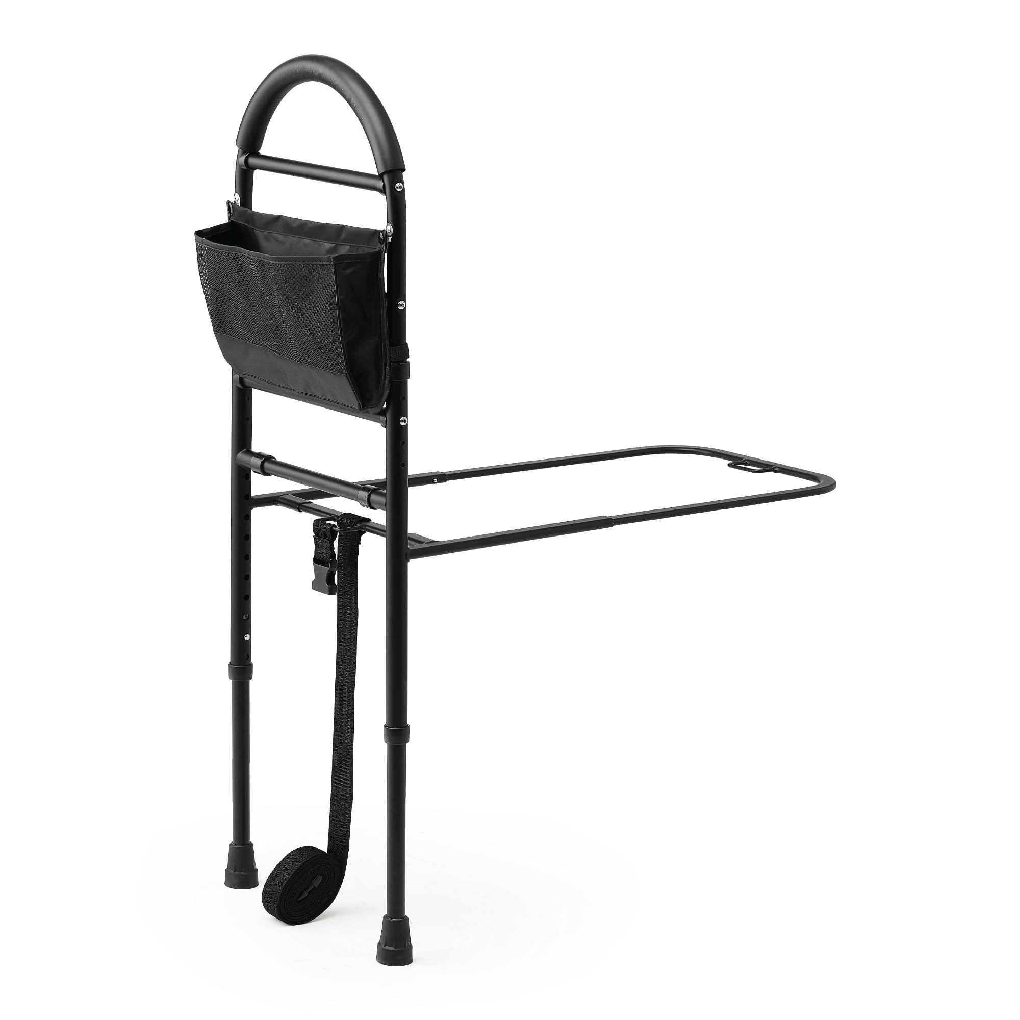 Photo 1 of Medline Bed Assist Bar with Storage Pocket, Height Adjustable Bed Rail for Elderly Adults, Assistance for Getting In and Out of Bed at Home